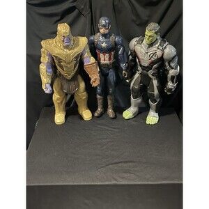 Avenger End Game 12” Action Figure Lot - Thanos, Captain America And Hulk